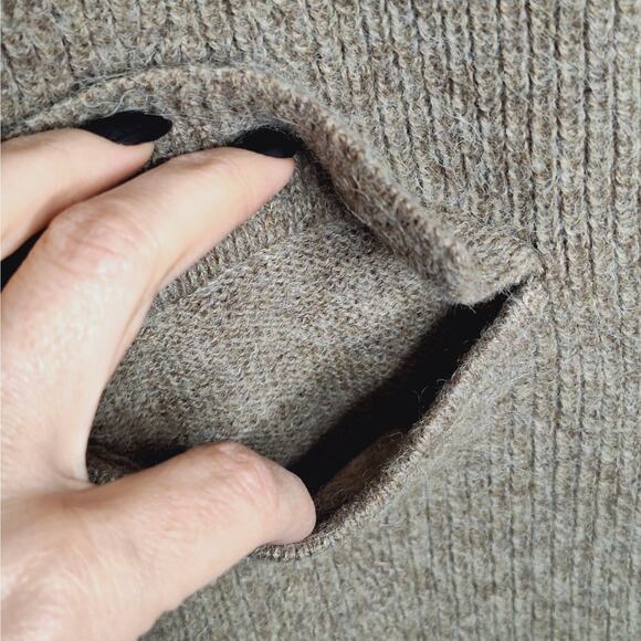 Eileen Fisher Baby Alpaca Oversized Cardigan Sweater XL Button Beige Lagenlook - Picture 8 of 11